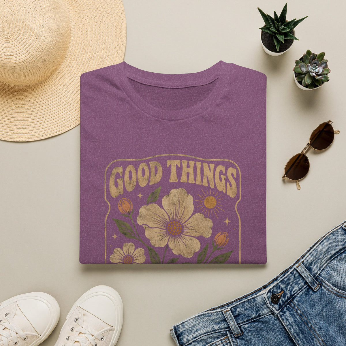 Good Things Open Slowly T-Shirt TE44