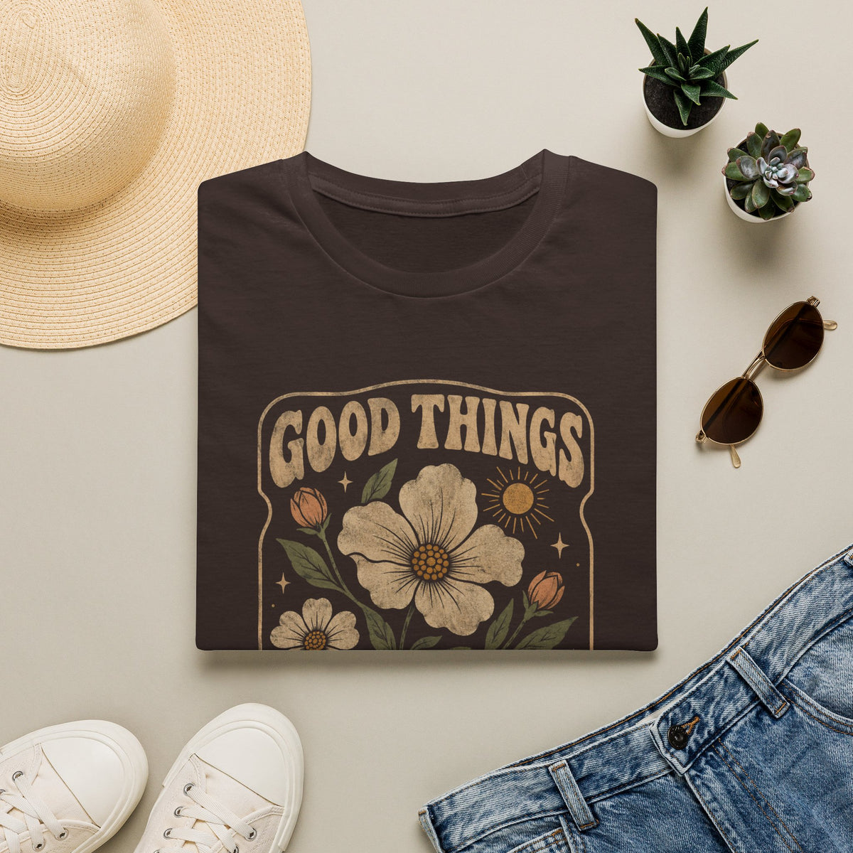 Good Things Open Slowly T-Shirt TE44