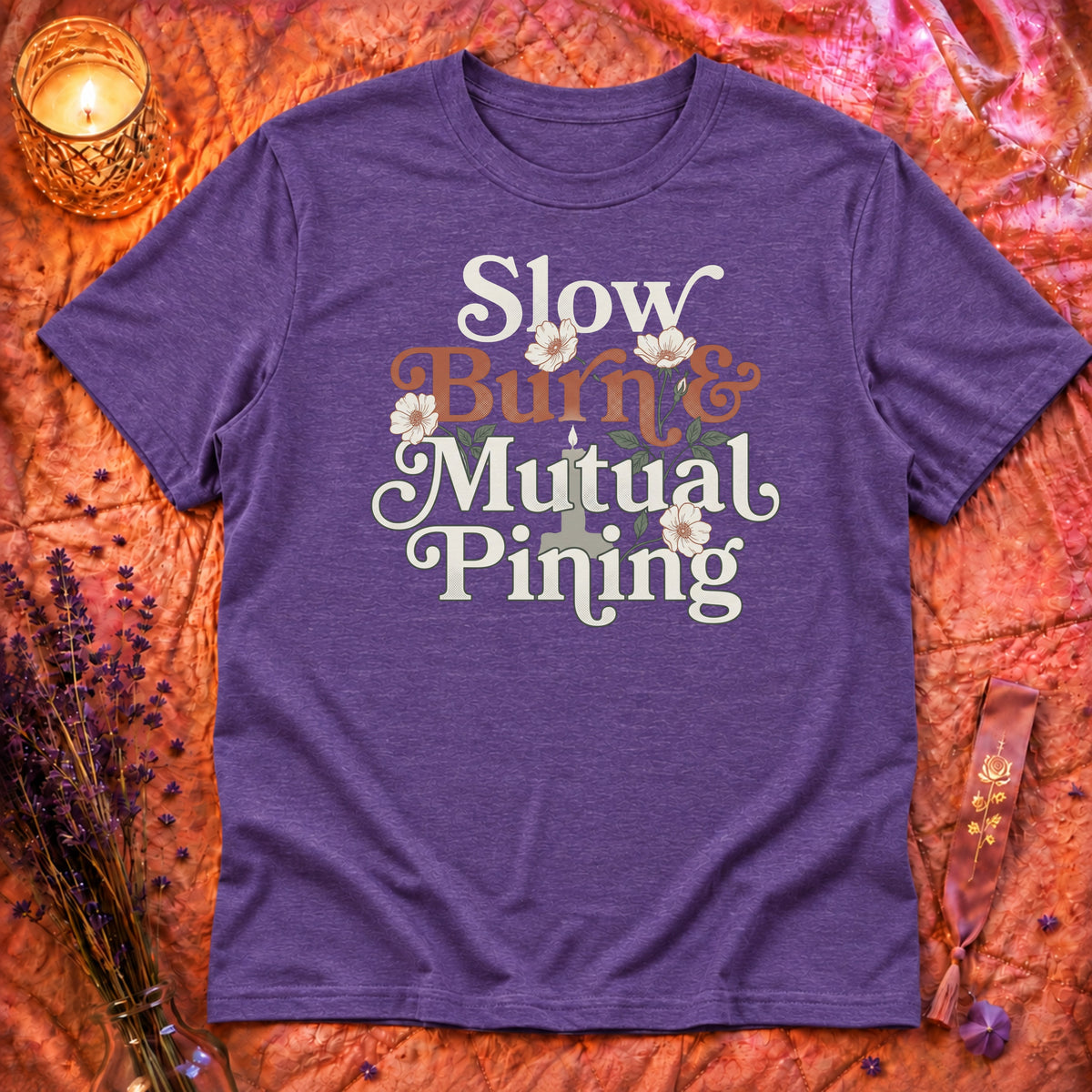 Heather Purple Flatlay Mockup
