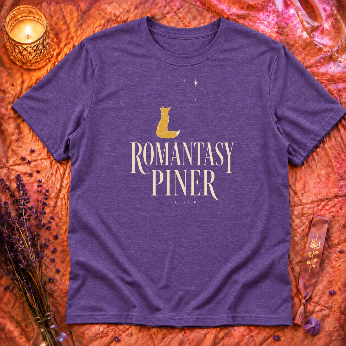 Heather Purple Flatlay Mockup