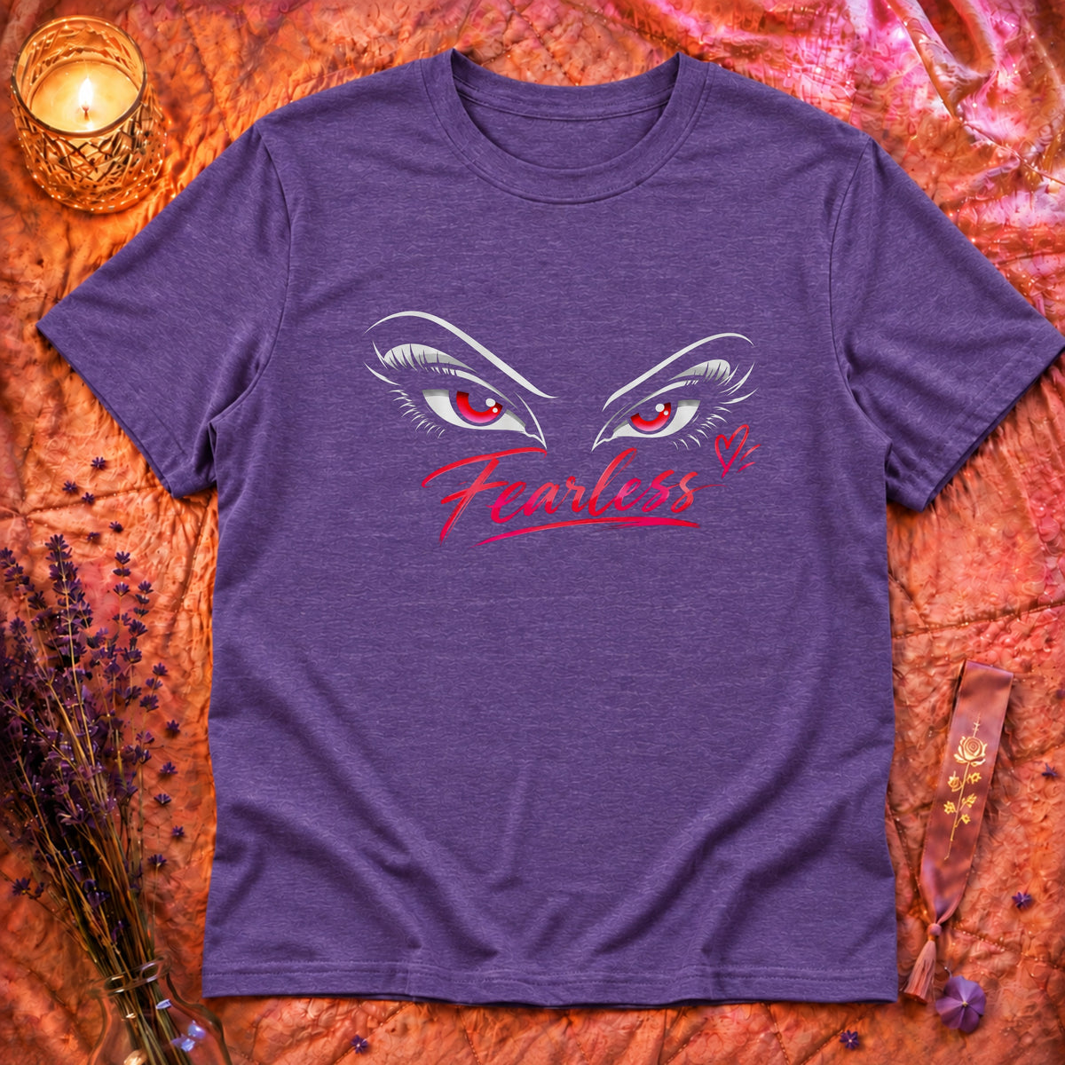 Heather Purple Flatlay Mockup