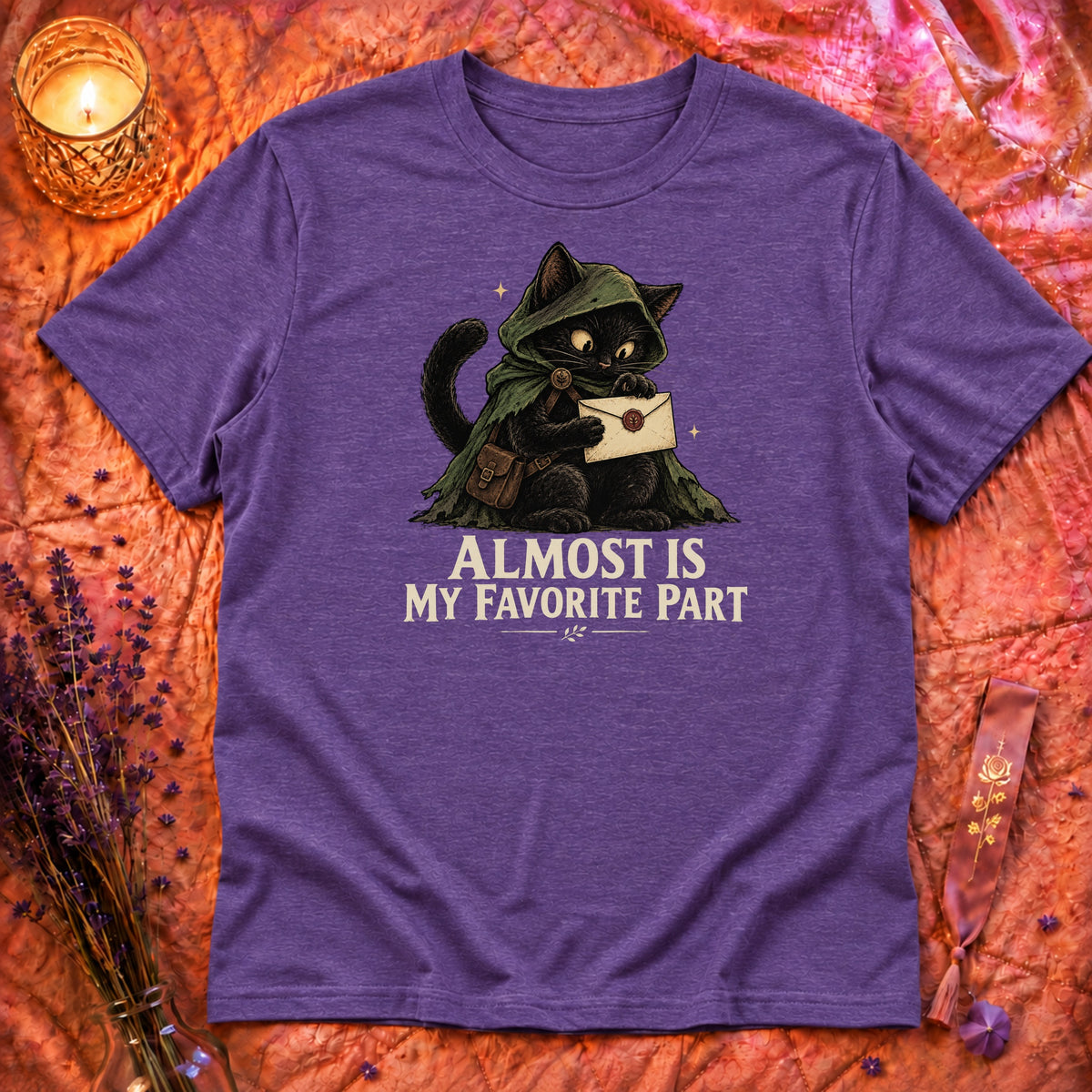 Heather Purple Flatlay Mockup