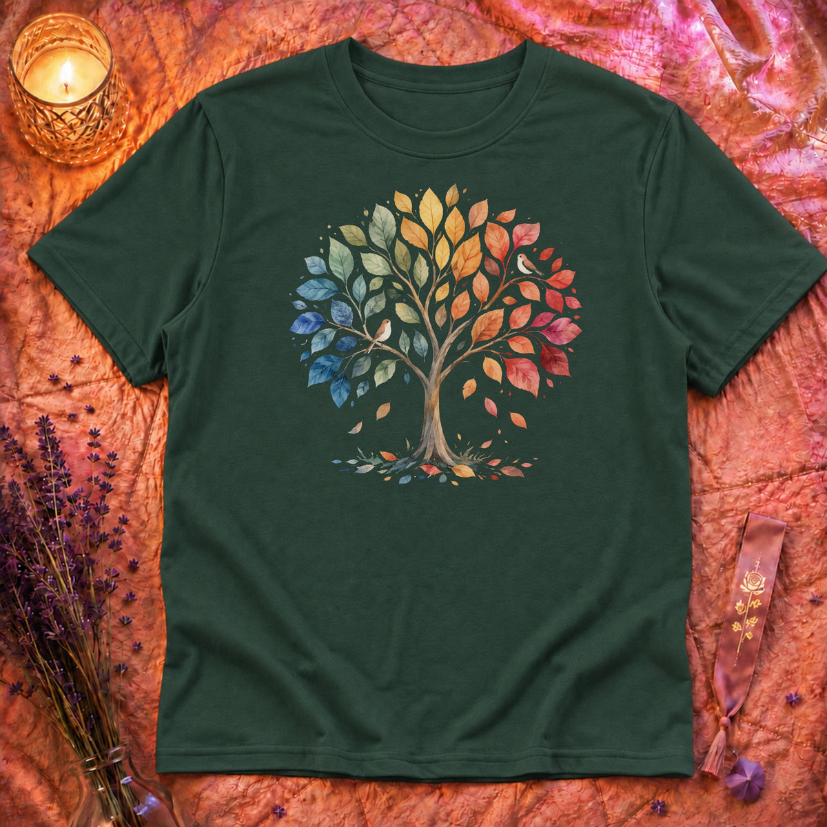 Forest Green Flatlay Mockup