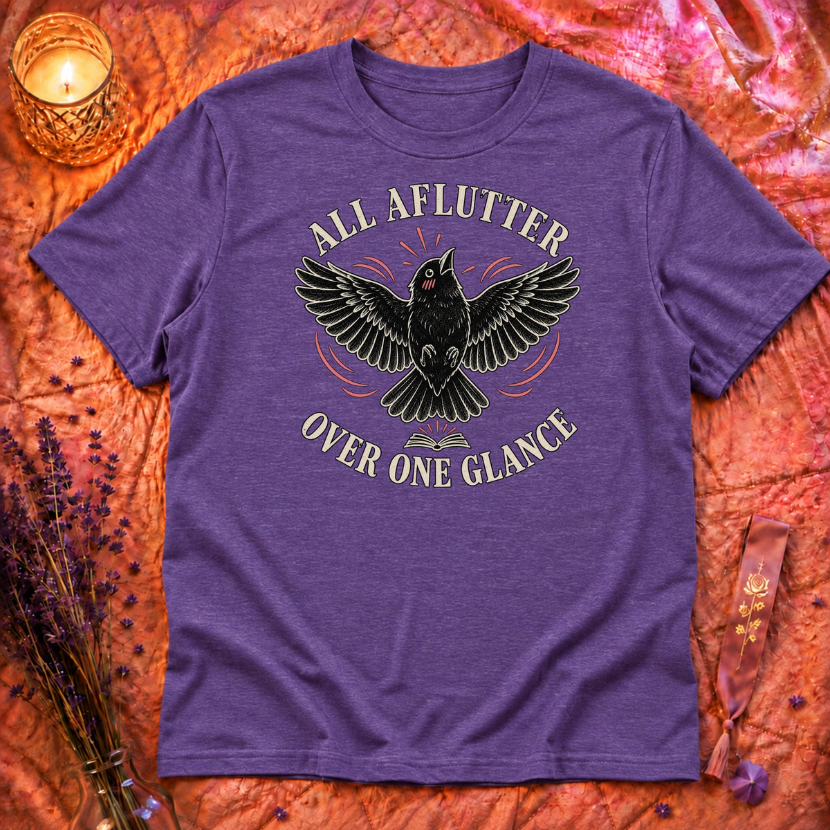 Heather Purple Flatlay Mockup