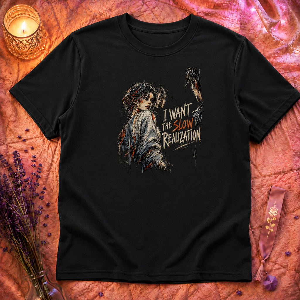 Slow Realization T-Shirt TG149 - Black Flatlay