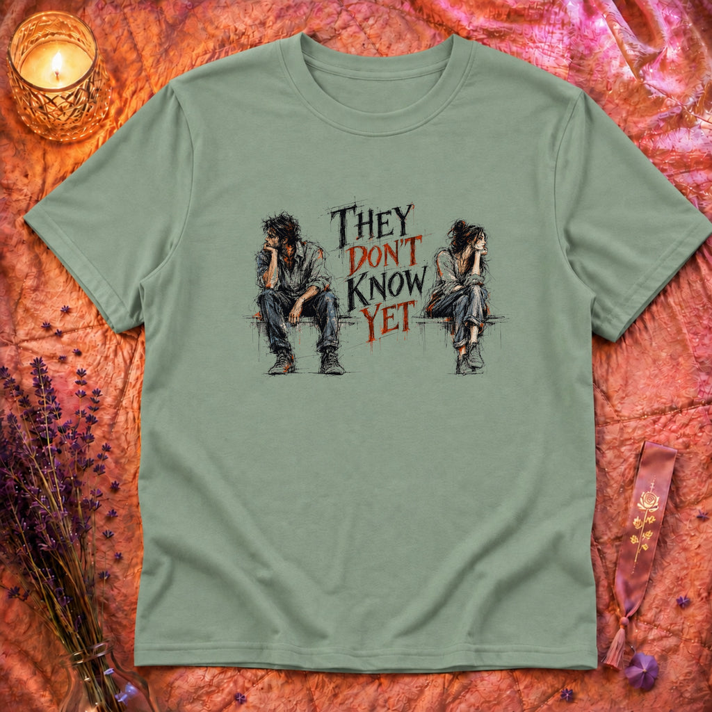 They Don't Know T-Shirt TG151 - Sage Flatlay