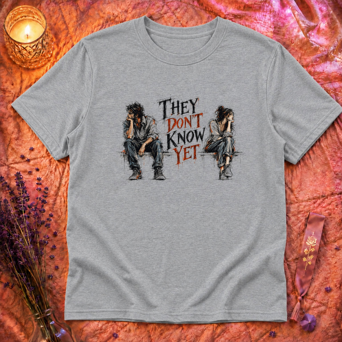 They Don't Know T-Shirt TG151 - Sport Grey Flatlay