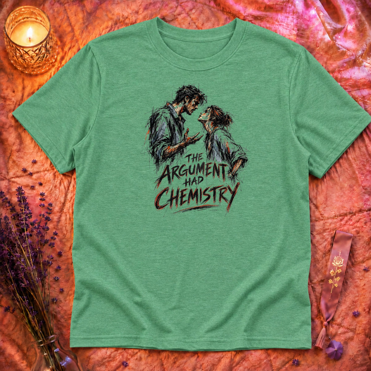 Argument Chemistry T-Shirt TG152 - Heather Irish Green Flatlay