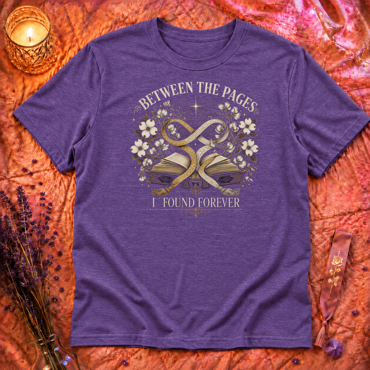Heather Purple Flatlay Mockup